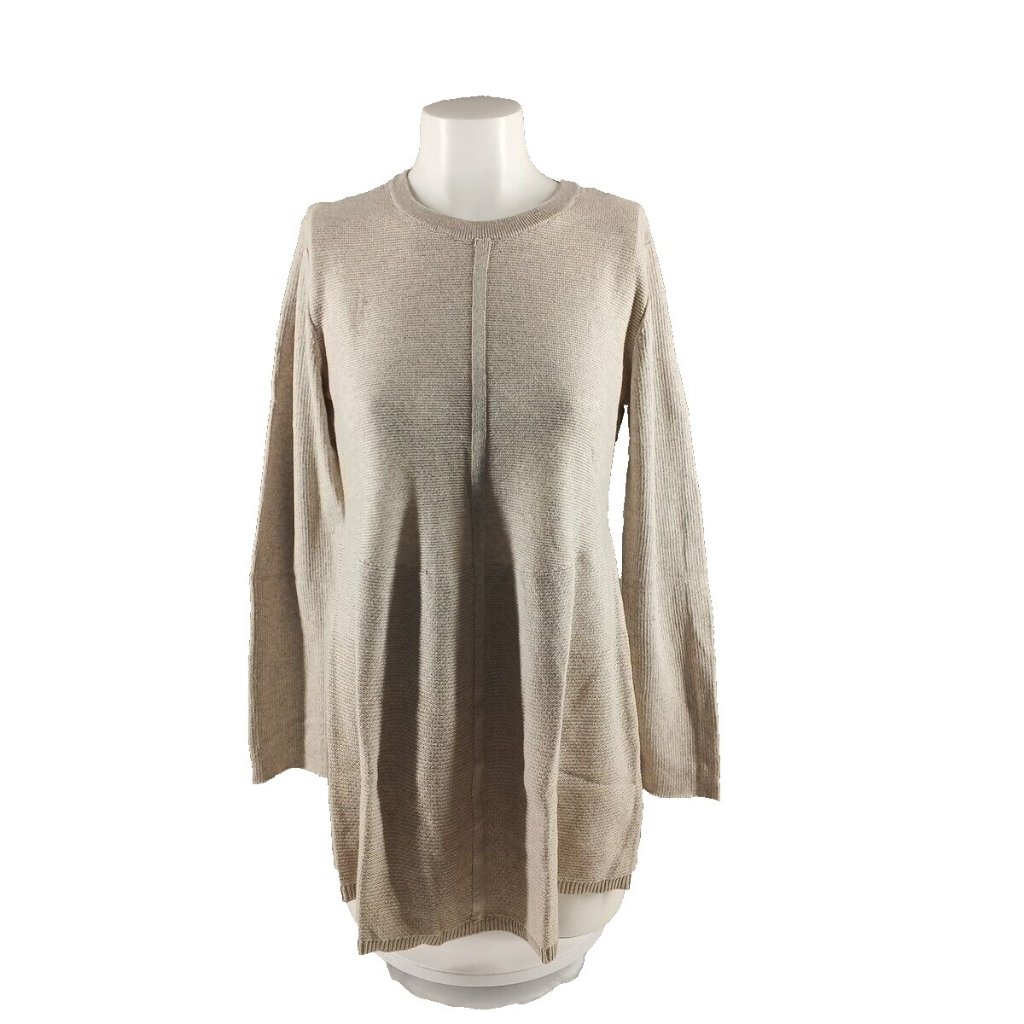 Nwt $49 Style&Co Fall Tunic Sweater Small(4-6) Beige Cotton Blend Pullover